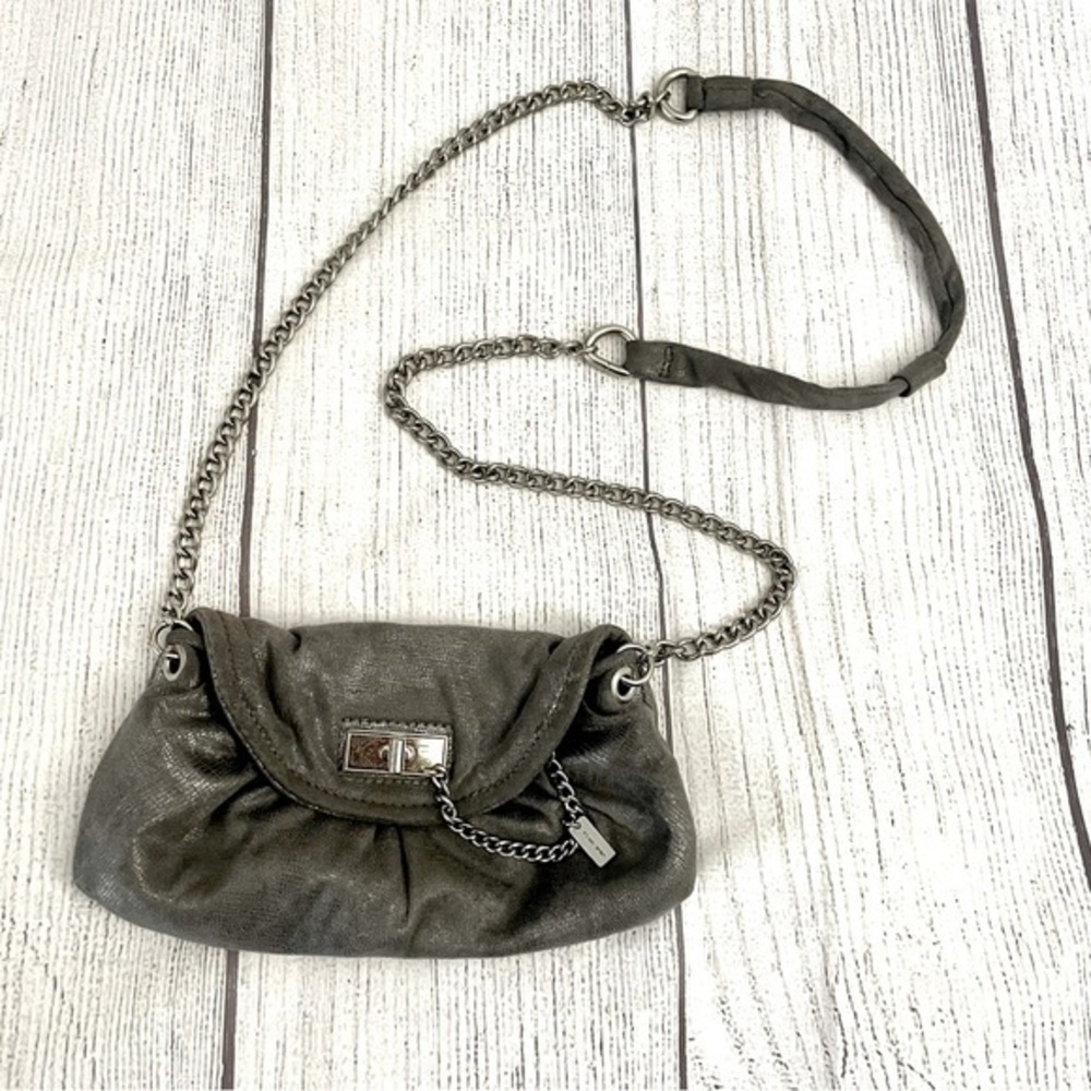 NINE WEST Women’s Crossbody Silver Grey Purse - Picture 1 of 7